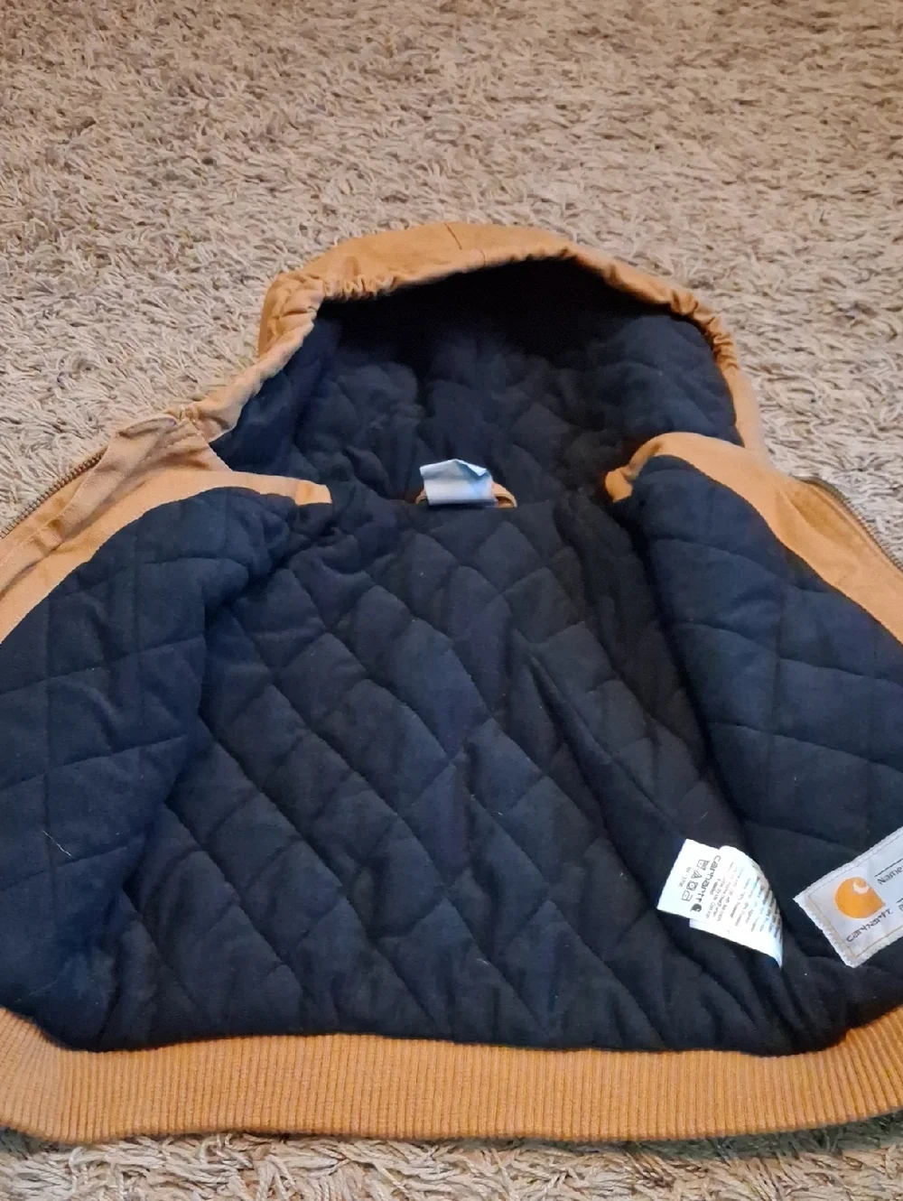 Carhartt Kids Hooded Zip Jacket in Carhartt Brown Winter Coat Warm Size 2T Boys